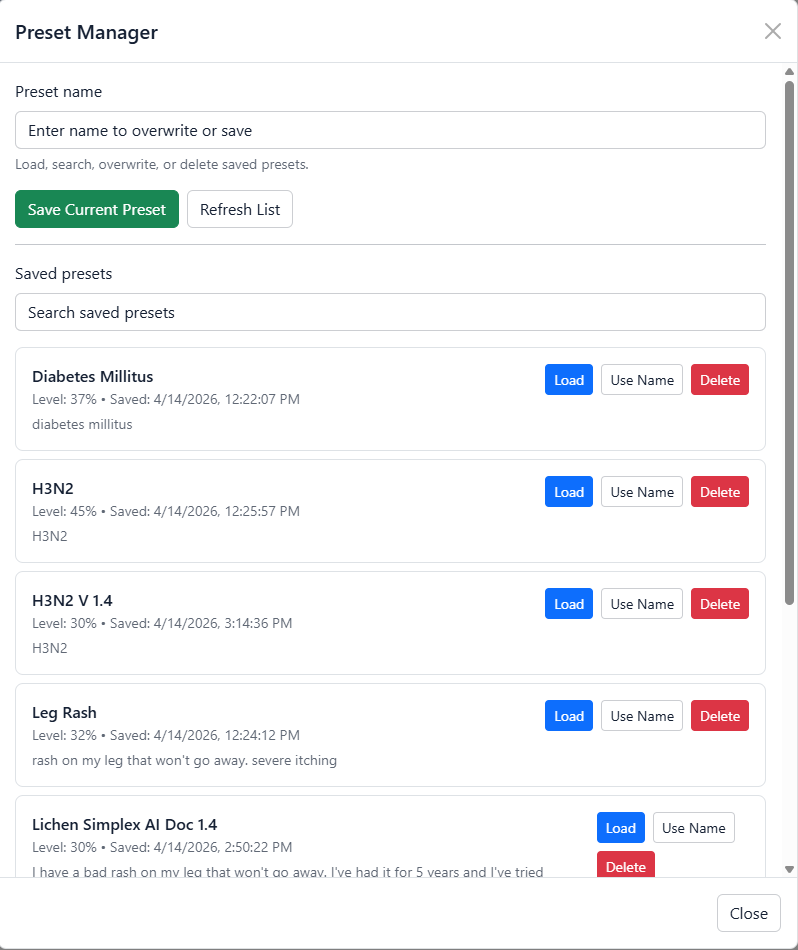AI Doc Preset Manager